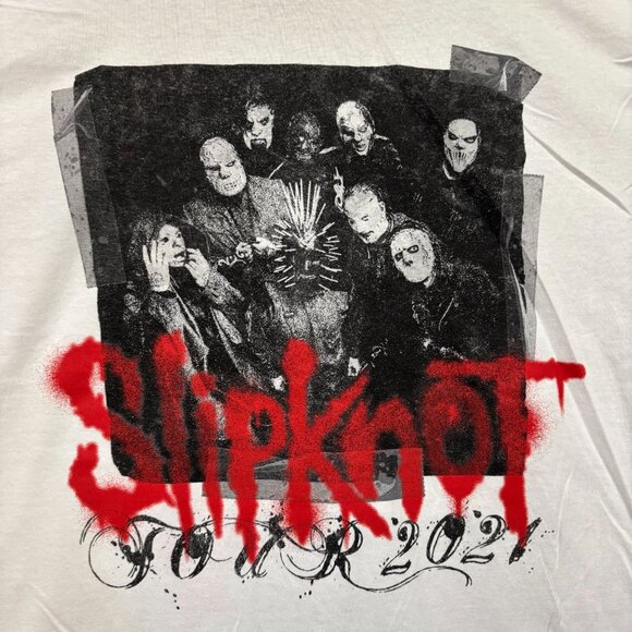 Slipknot 2021 Knotfest Roadshow Tour Stops Band T-Shirt L - Picture 2 of 4